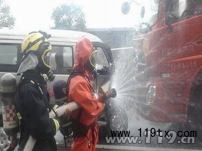 银川消防开展危险化学品事故应急处置演练