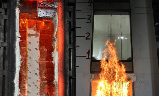▲装配式钢结构柱构件耐火试验 